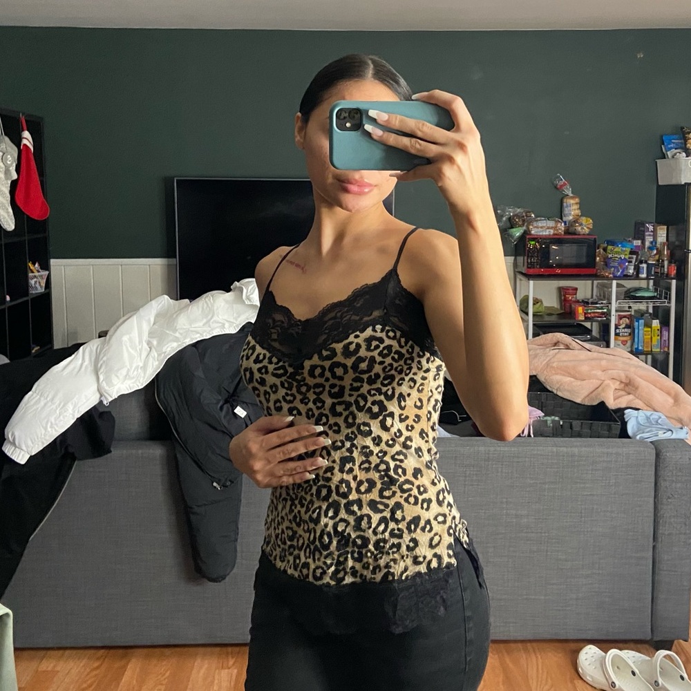 Cheetah print tank top